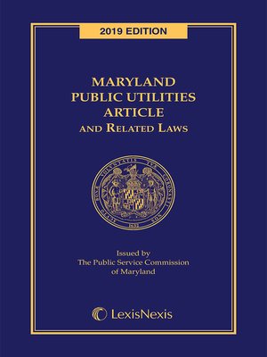 cover image of Maryland Public Utilities Article and Related Laws